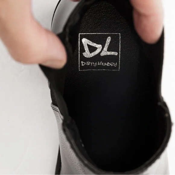 Patent leather look lug sole Chelsea boot black Dirty Laundry Lita 8.5 fall boot - Picture 16 of 16